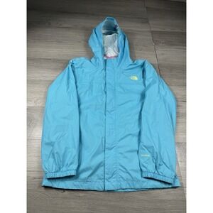 North Face Jacket Girls XL 18 Blue Hyvent Outdoors Lined Rain Coat Hiking Youth
